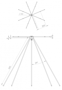 Discone antenna drawing Discone antenna drawing