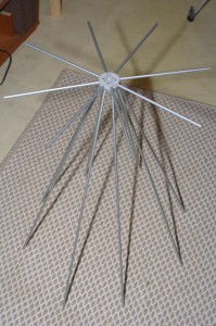 Discone antenna, not yet finished
