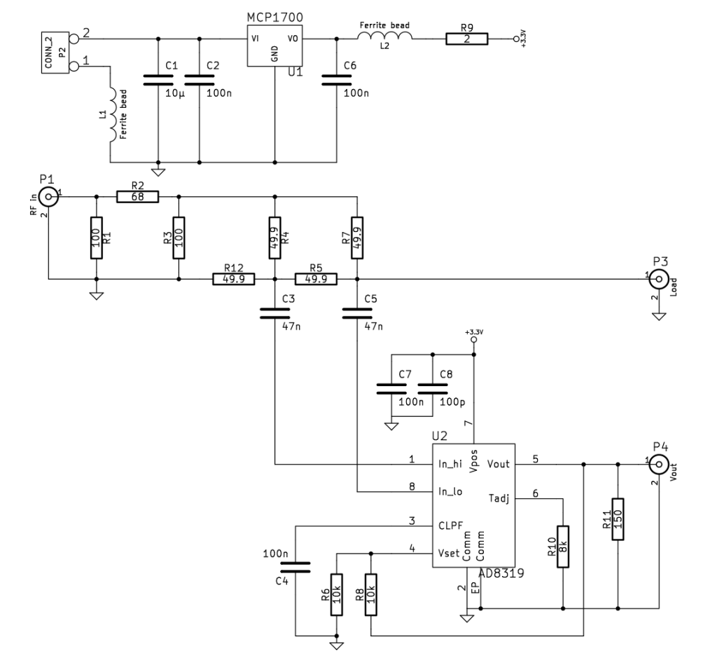 SWR (return loss) meter based on AD8319 log detector DGK Electronics